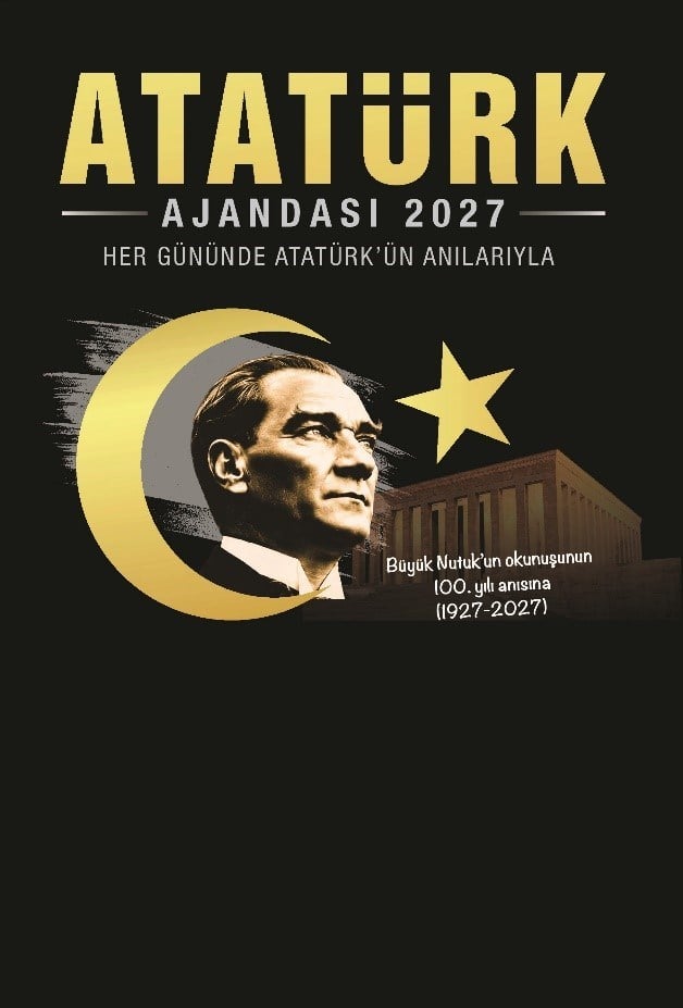 Atatürk Ajandası 2027 (Ciltli) Altın Yaldızlı