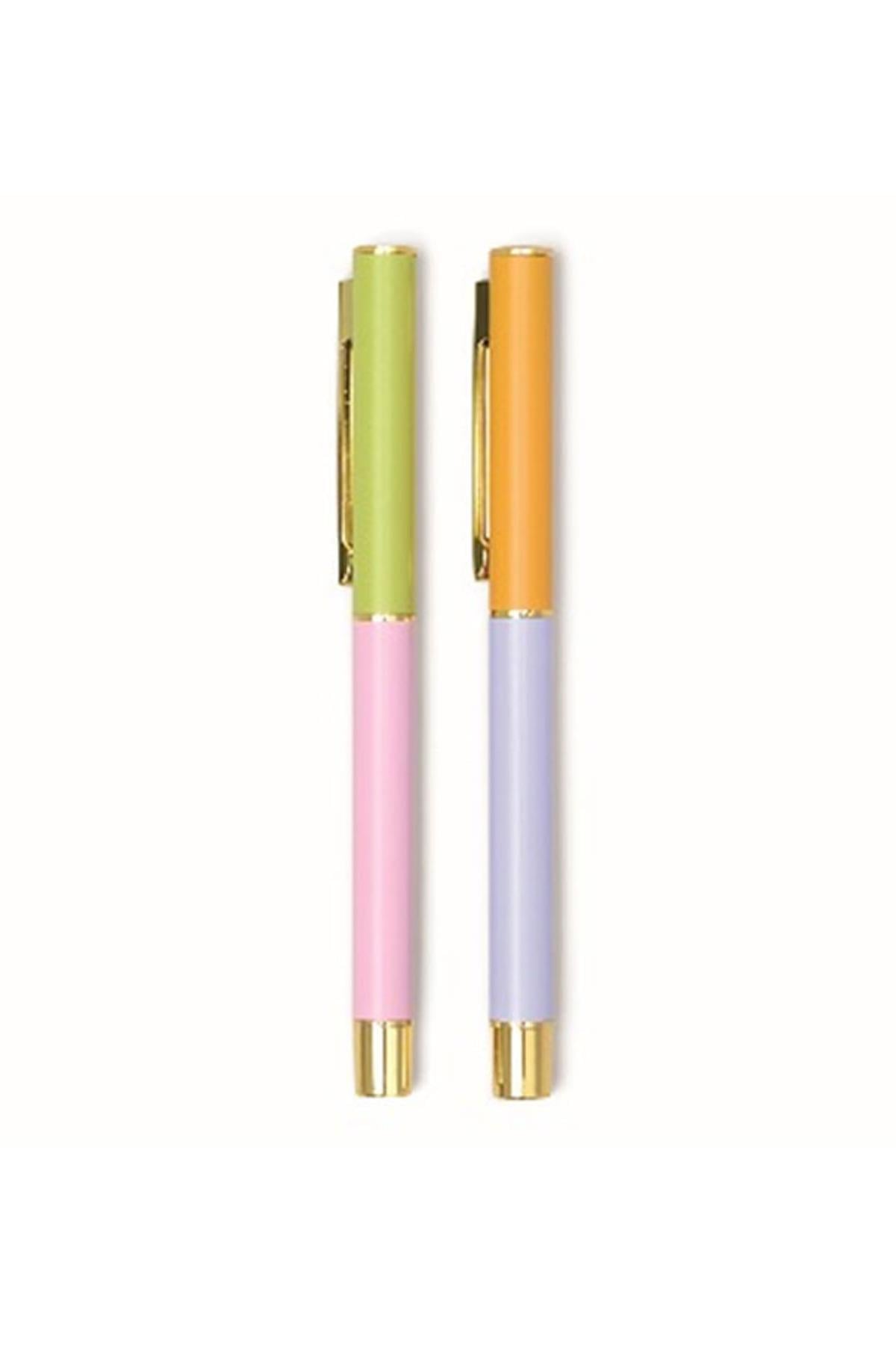 Color Block Pens Lılac & Cornflower (Set Of 2) - 2'Li Tükenmez