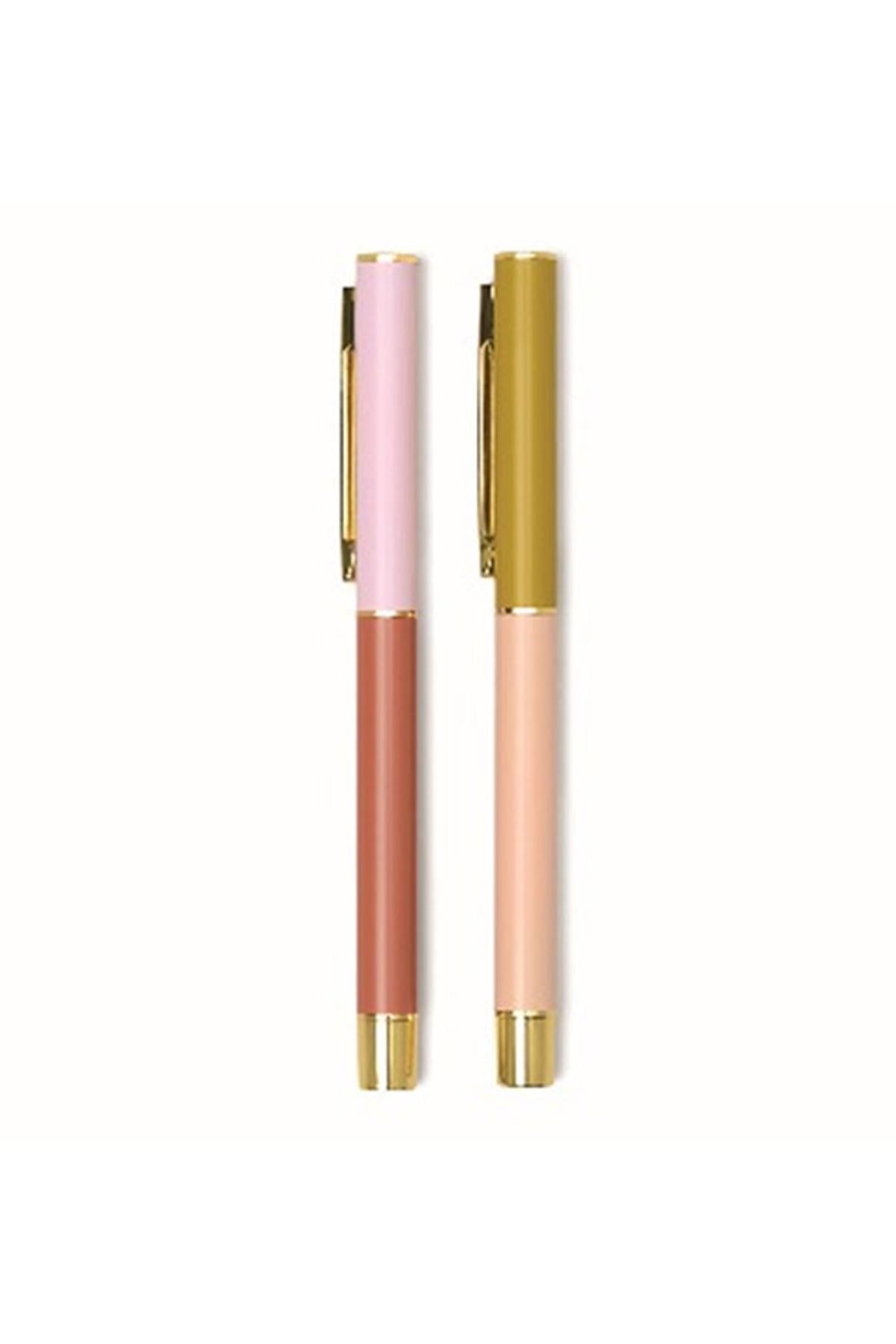 Color Block Pens Rosewood & Blush (Set Of 2) - 2'Li Tükenmez