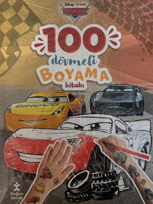 Disney Arabalar 100 Dövmeli Boyama Kitabı