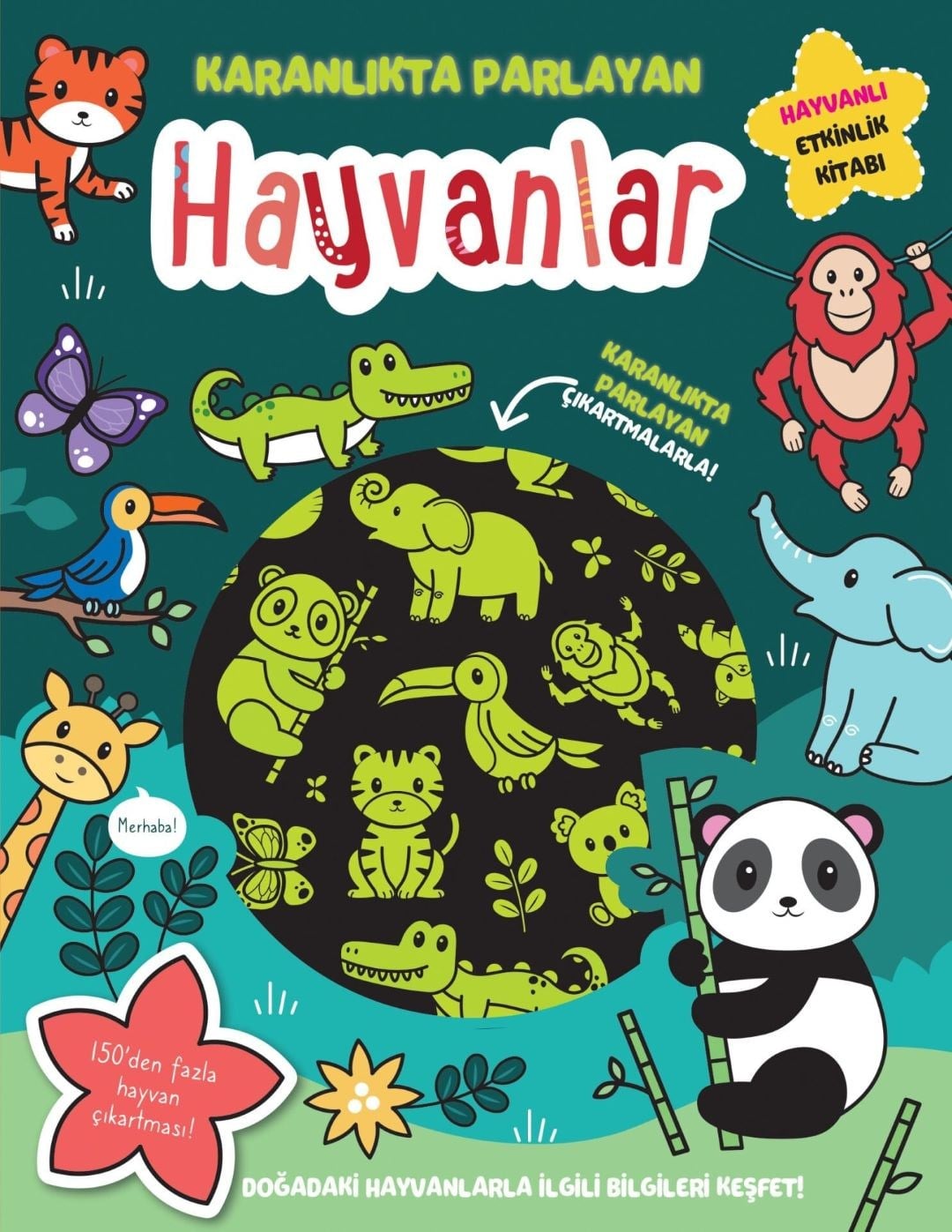 Karanlıkta Parlayan Kitaplar - Hayvanlar (Parlayan Çıkartmalar