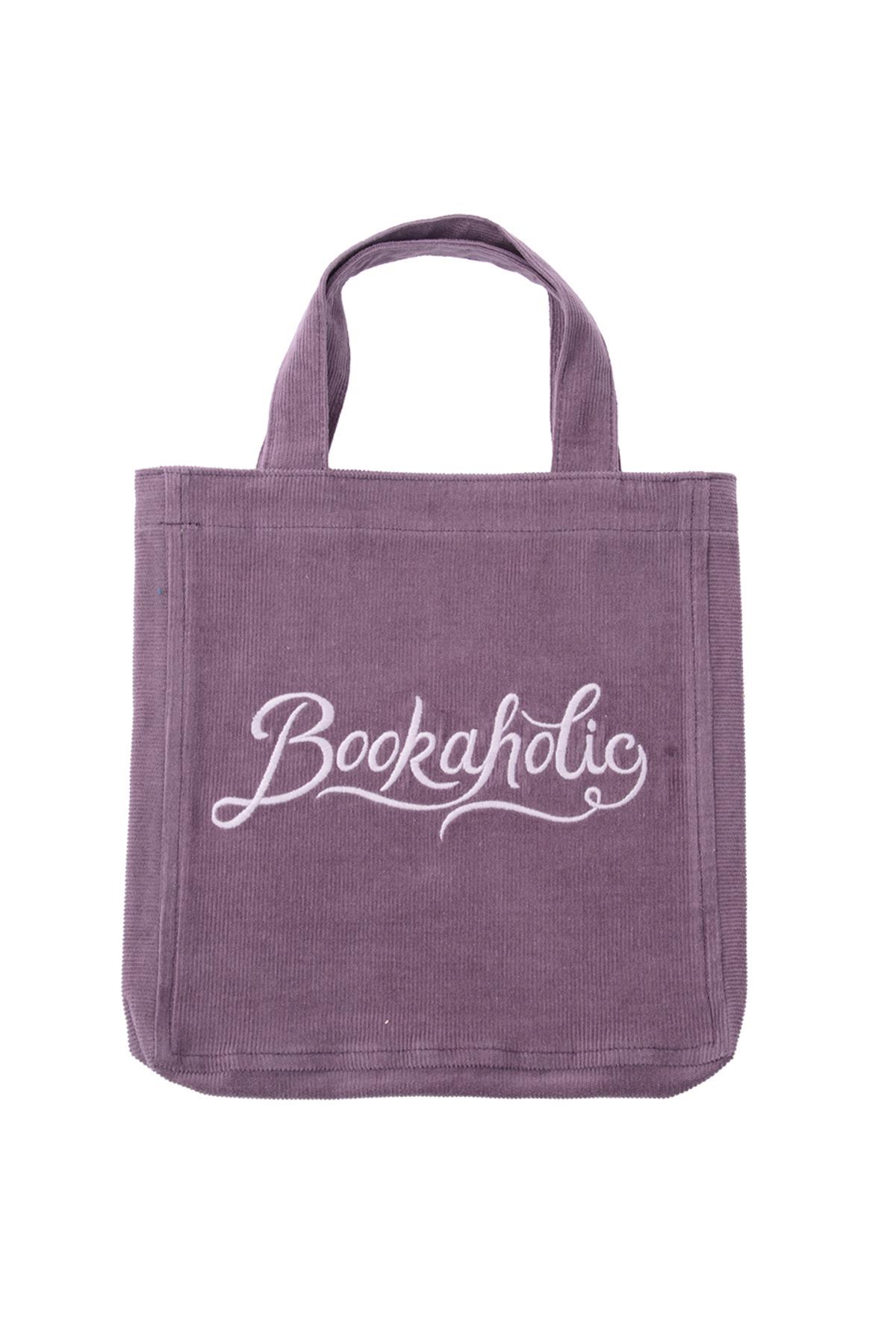 Mor Kadife Kitap Çantası