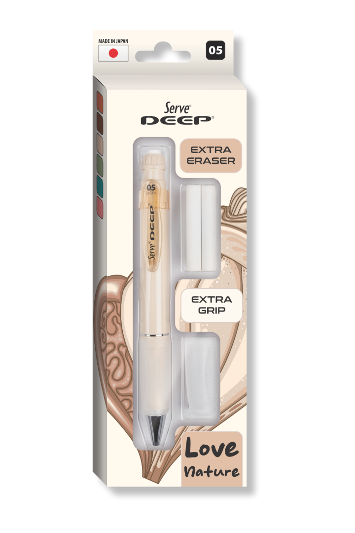 Serve Deep Kalem Grıp Silgi Yedekli Set 05Mm Fd