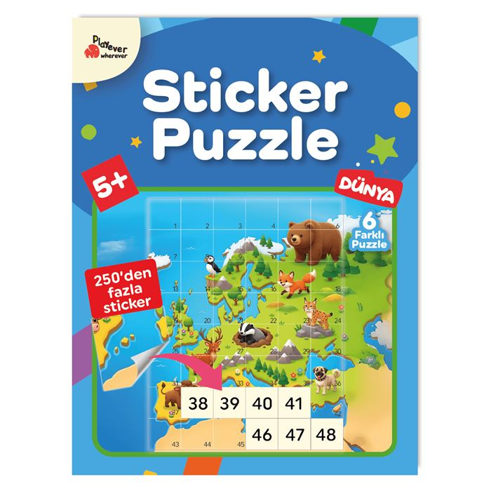 Sticker Puzzle - Dünya  - Çıkartmalı Yapboz Etkinlik Kitabı