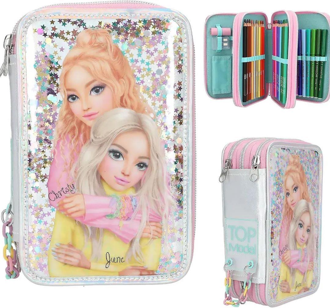 Top Model 3 Katlı Dolu Kalem Kutu