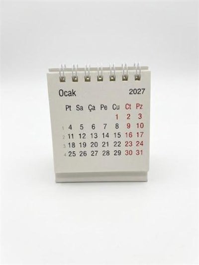 2027 Mini Masa Takvimi 7X7 Cm