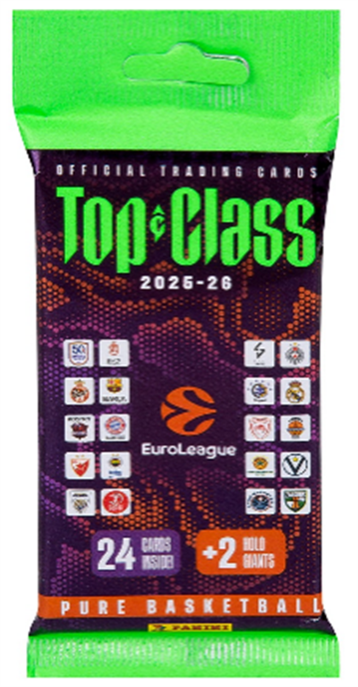 Top Class 2025-26 Euroleague Basketball Trading Card Fat Pack
