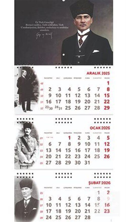 2026 Atatürk Gemici Duvar Takvimi - Gazi