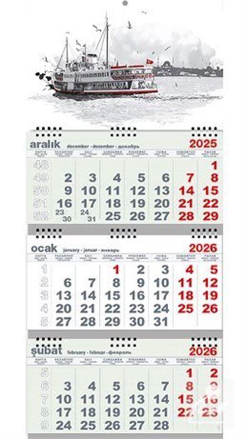 2026 Gemici Takvim - Yolcu Gemisi