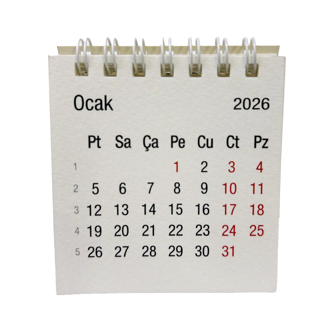 2026 Mini Masa Takvimi