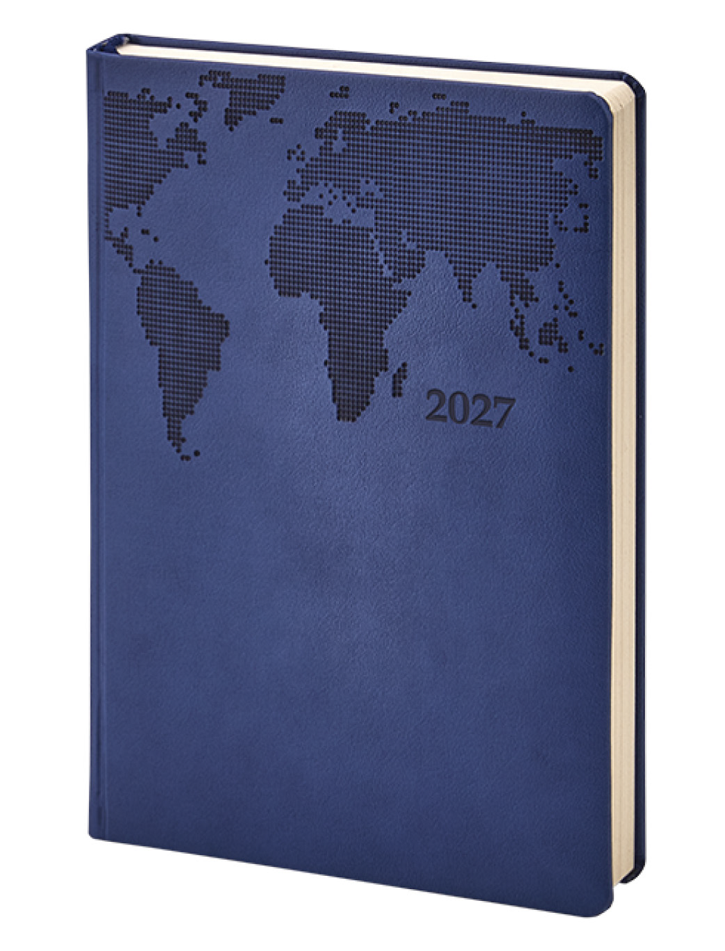 2027 Termoderi Dünya Haritası Desenli Ajanda - Lacivert 378