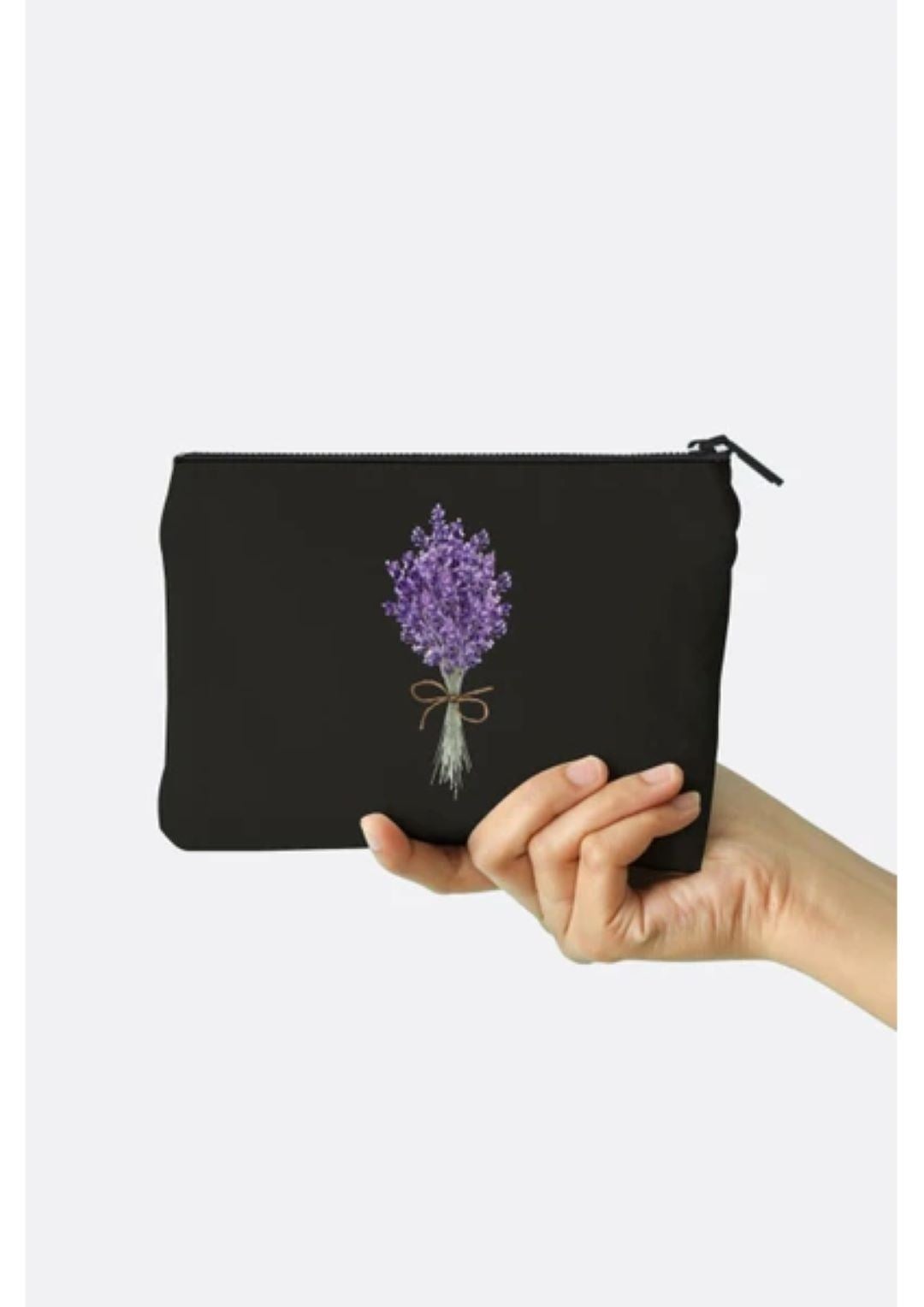 Baskılı Siyah Kanvas Clutch Bez Canta