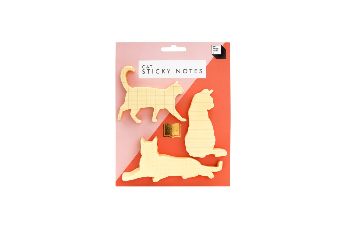 Cat Stıcky Notes Set Of 3 Kedi Yapışkanlı Notluk 3'Lü
