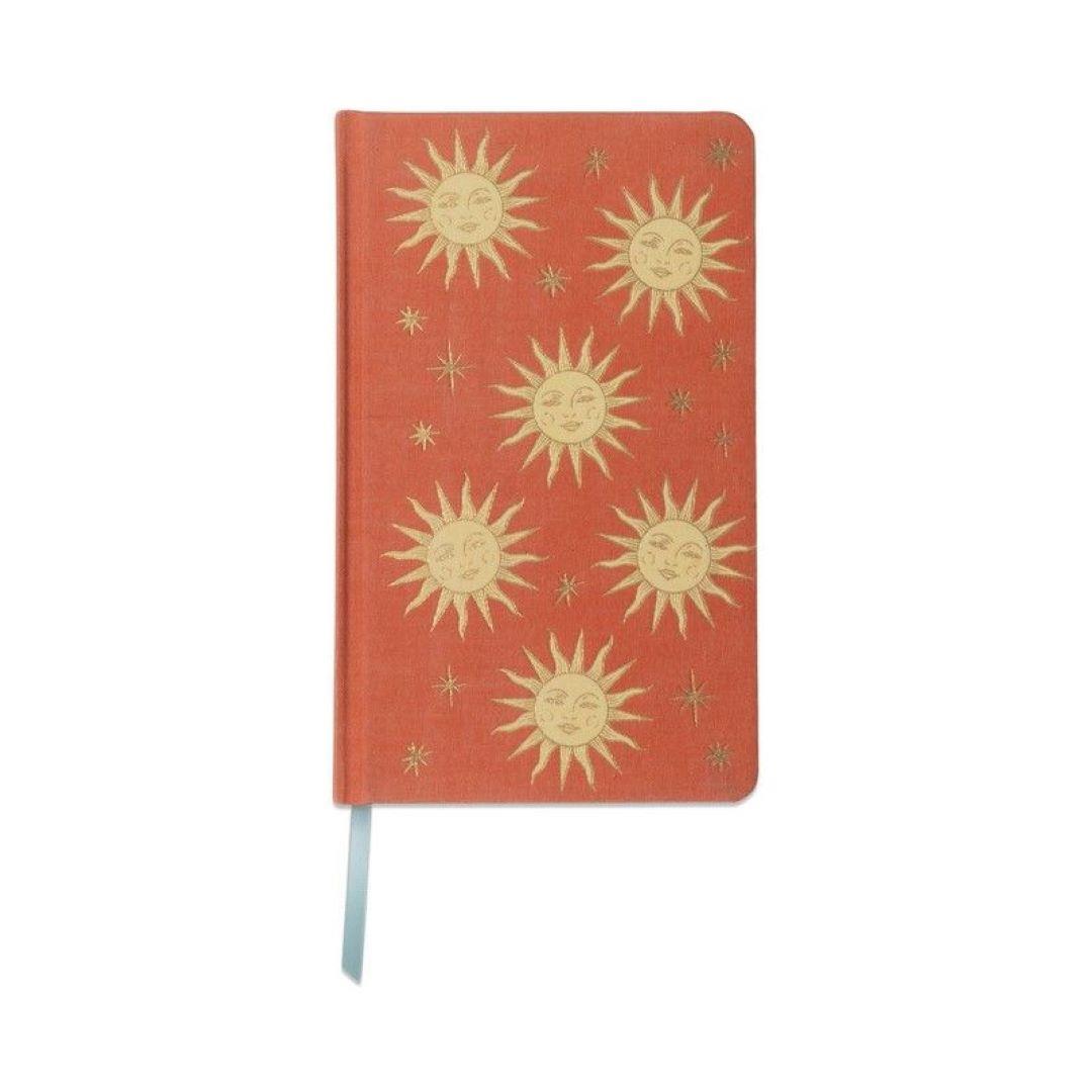 Celestial Bookcloth Journal Terracotta Sun