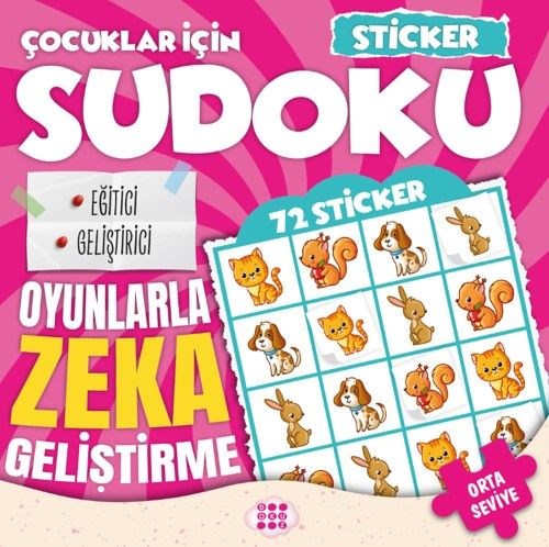 Çocuklar İçin Sudoku - Sticker Hediyeli Orta Seviye 1