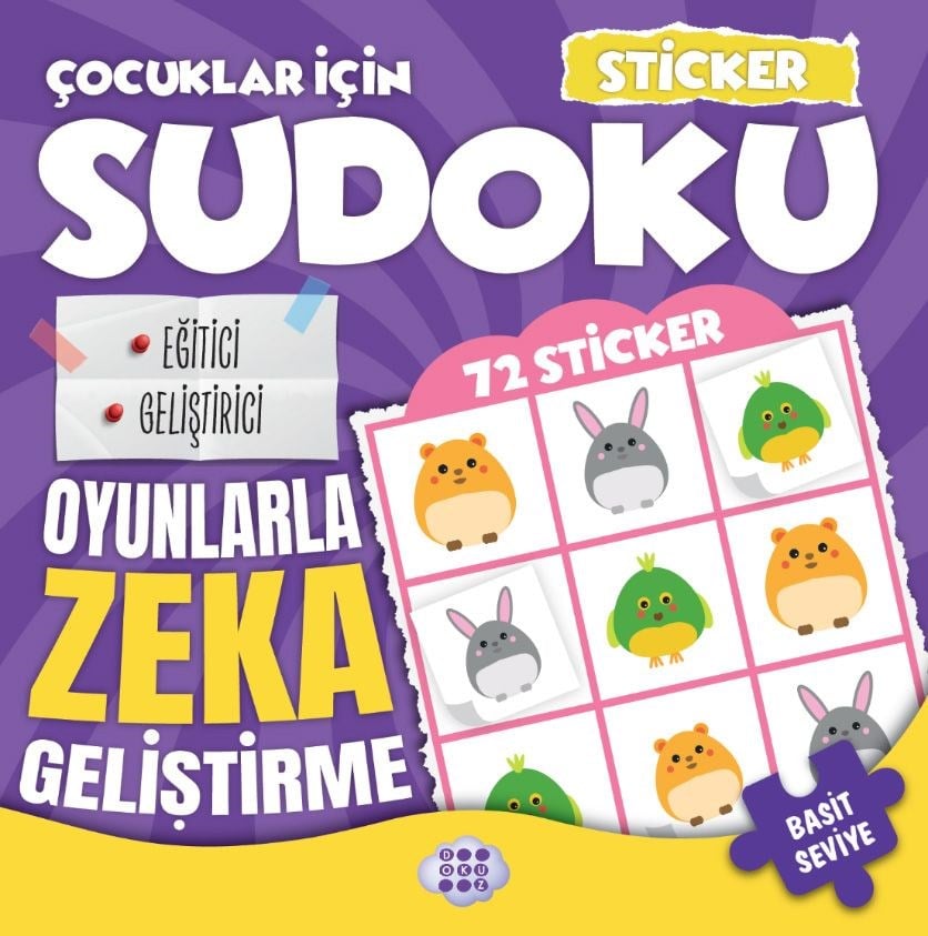 Çocuklar için Sudoku - Sticker Hediyeli Basit Seviye 2