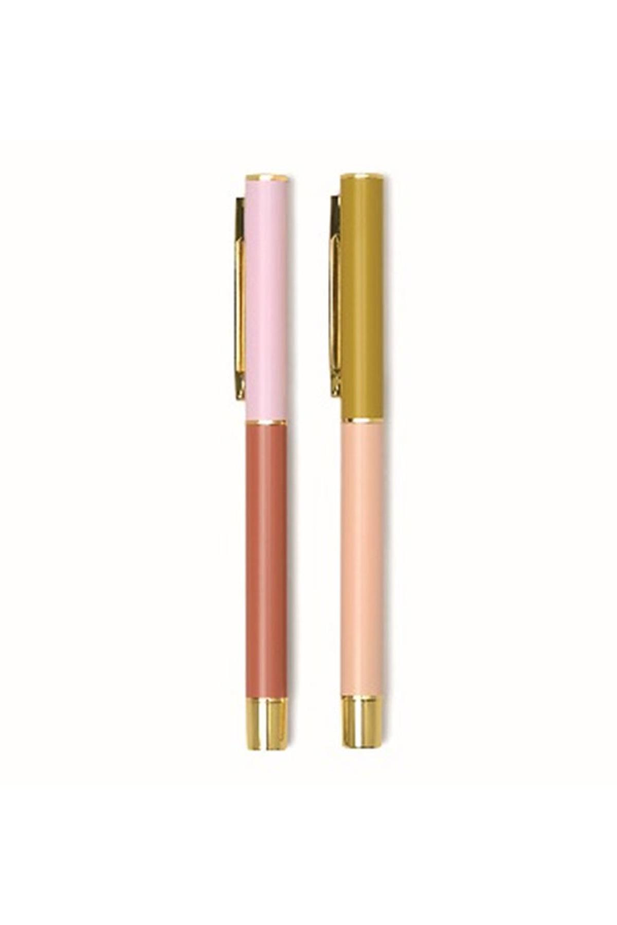 Color Block Pens Rosewood & Blush (Set Of 2) - 2'Li Tükenmez