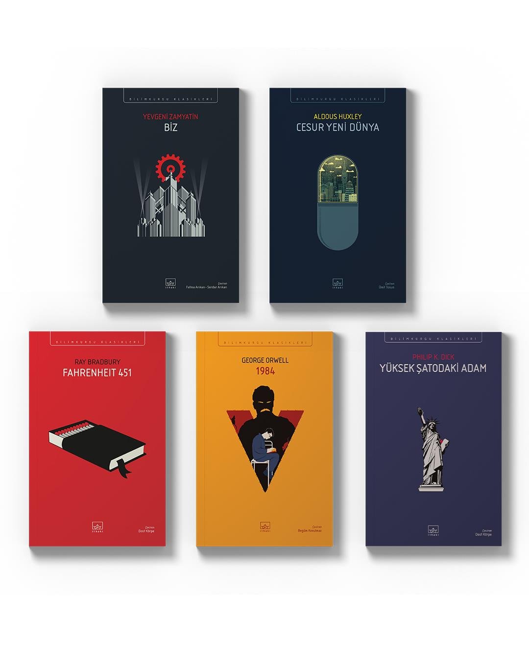 Distopya Seti (Fahrenheit 451, Cesur Yeni Dünya, Yüksek Şatodaki Adam, 1984, Biz)