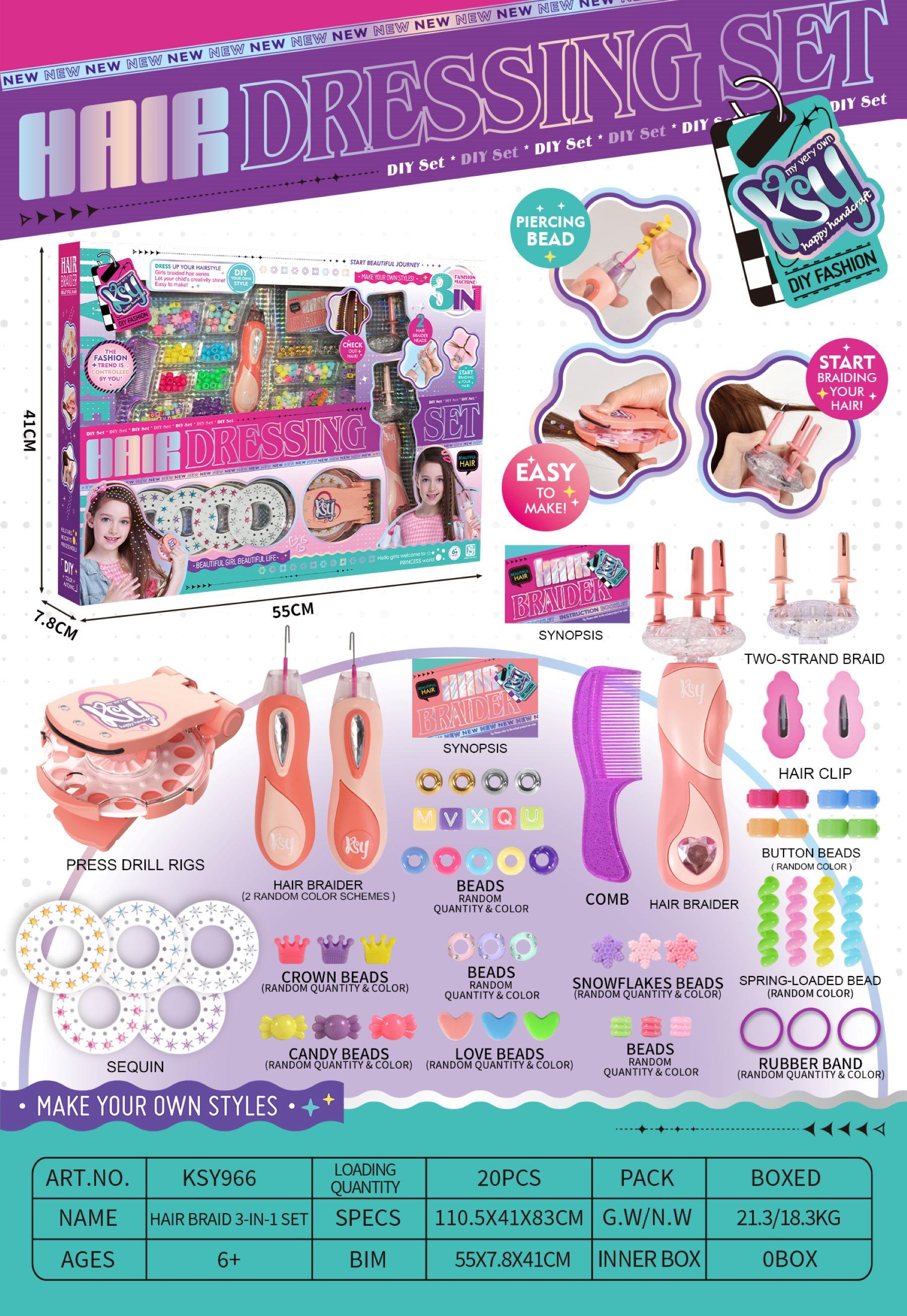 Dıy 3 İn 1 Hair Dressing  Set / Ksy966