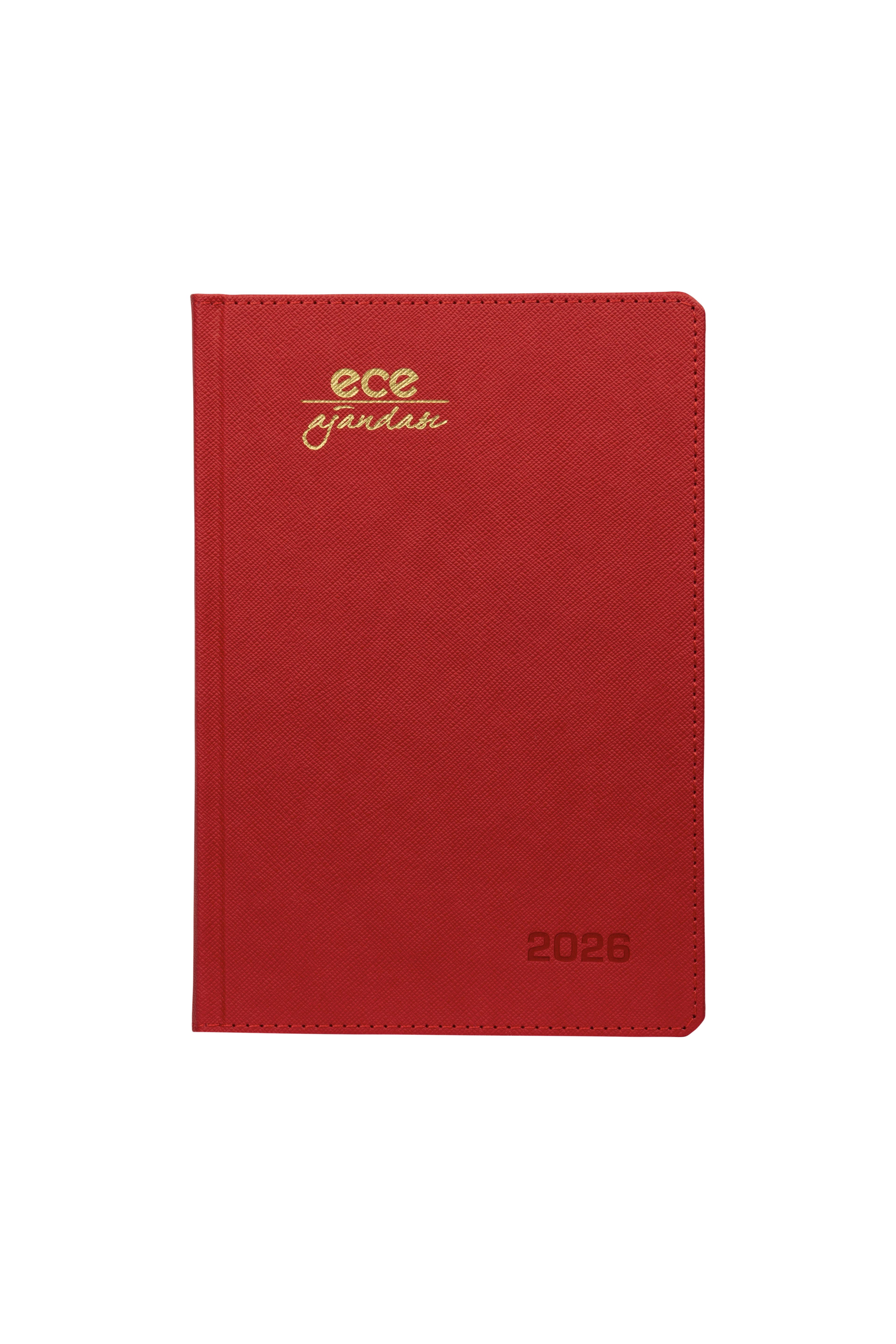 Ece-Datça Kırmızı Kareli Günlük 14x20 2026