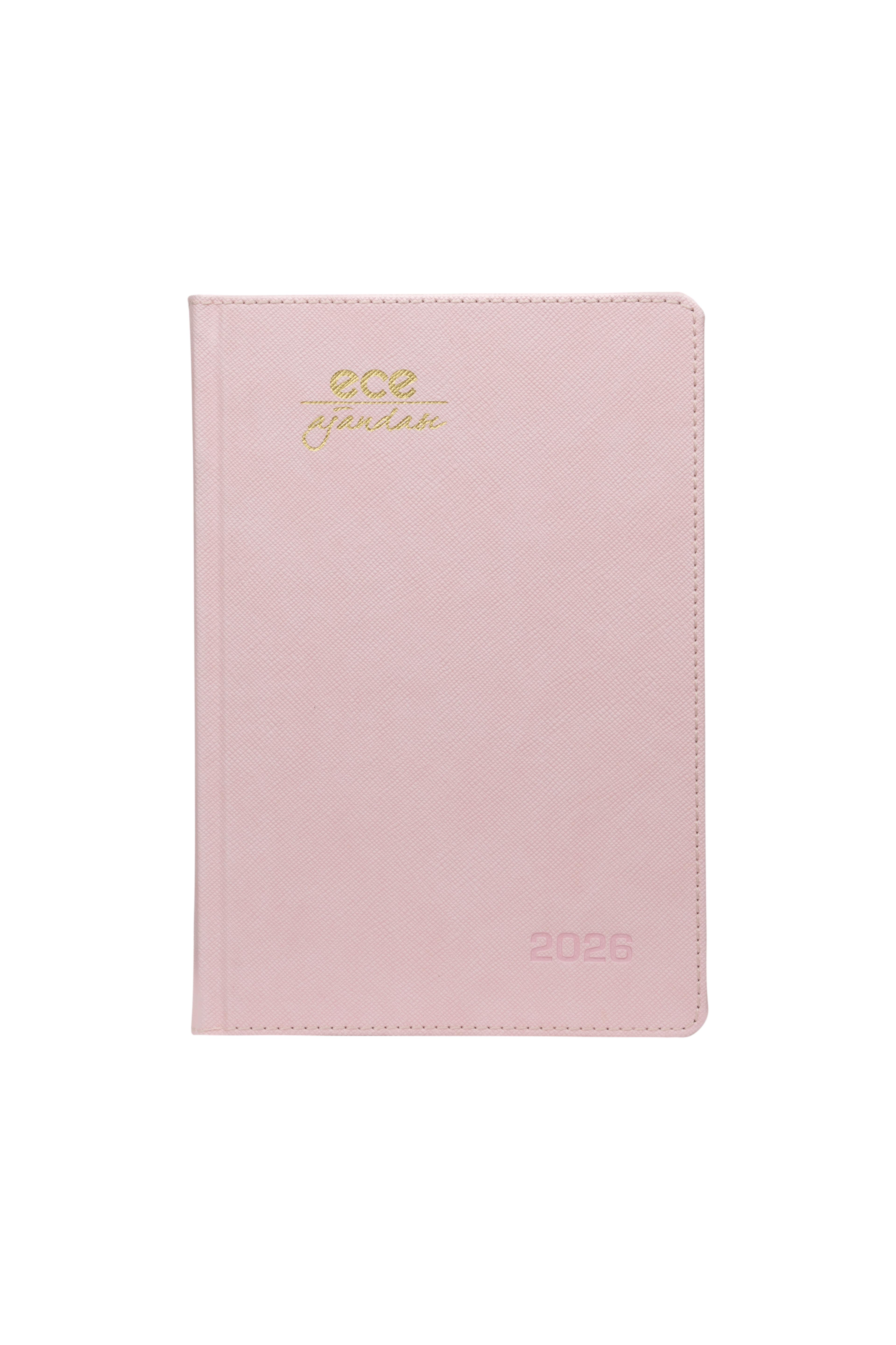 Ece-Datça Şeker Pembe Kareli Günlük 14x20 2026