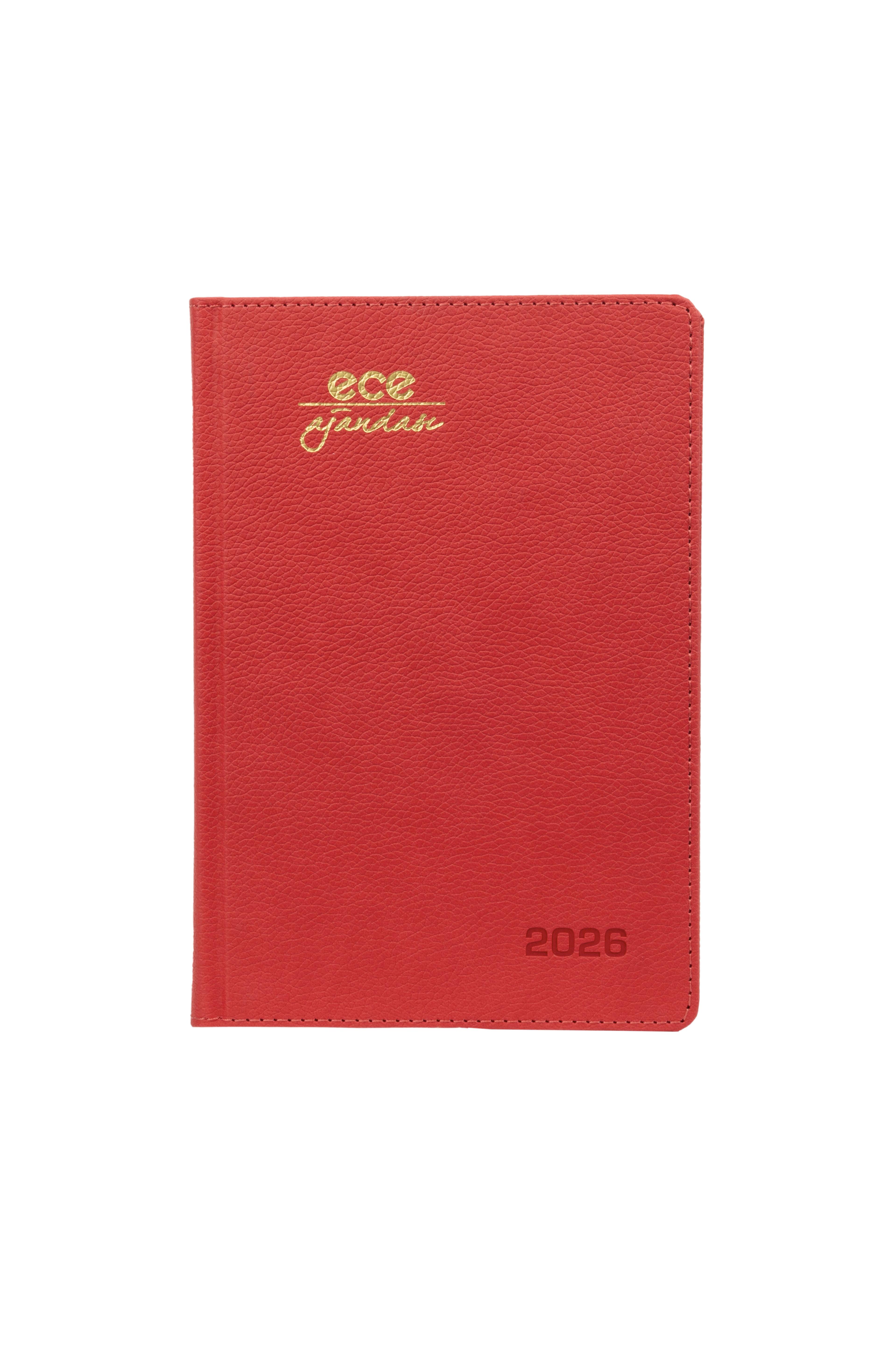 Ece-Kemer Kırmızı Çizgili Günlük 14X20 2026