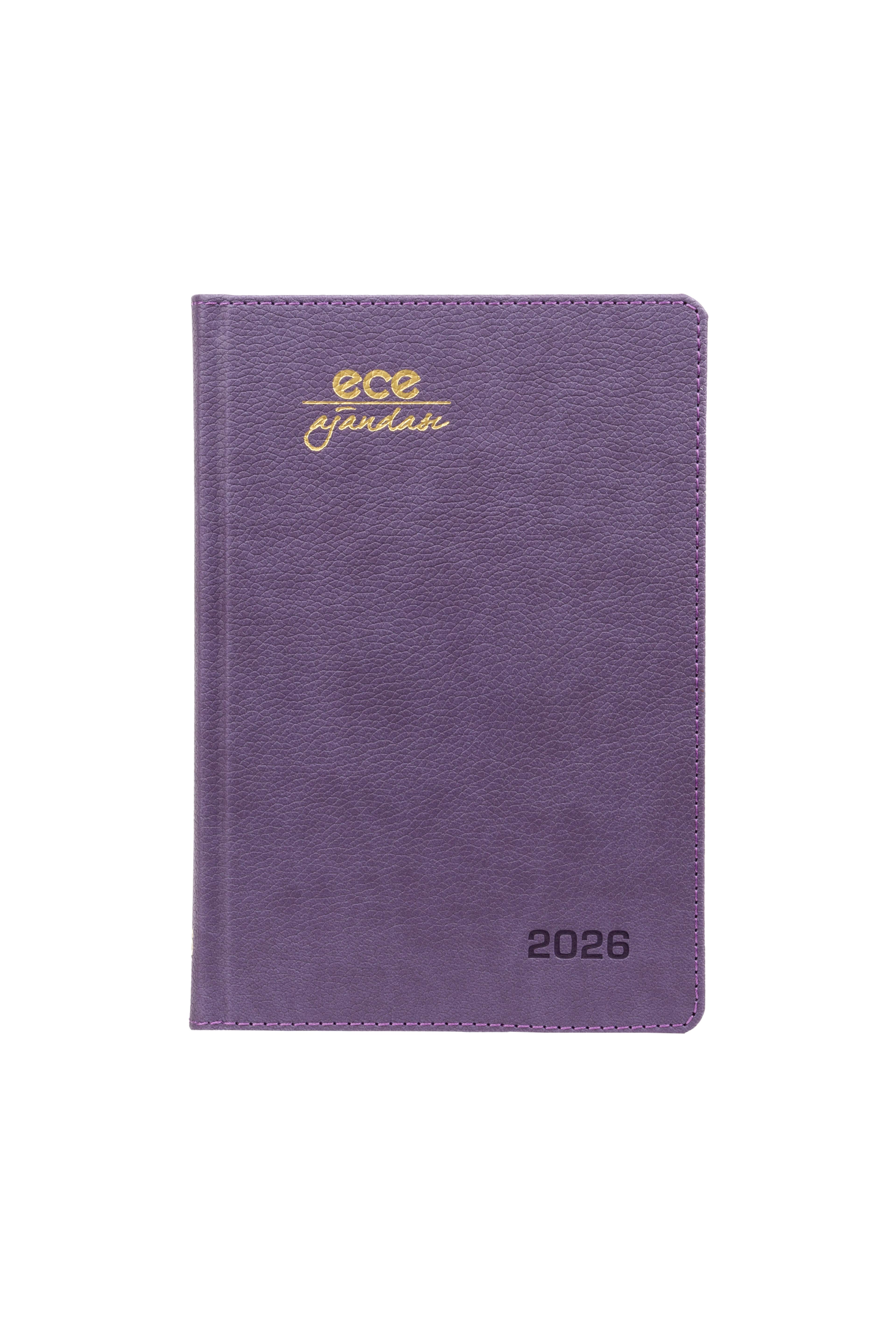 Ece-Kemer Mor Çizgili Günlük 14x20 2026