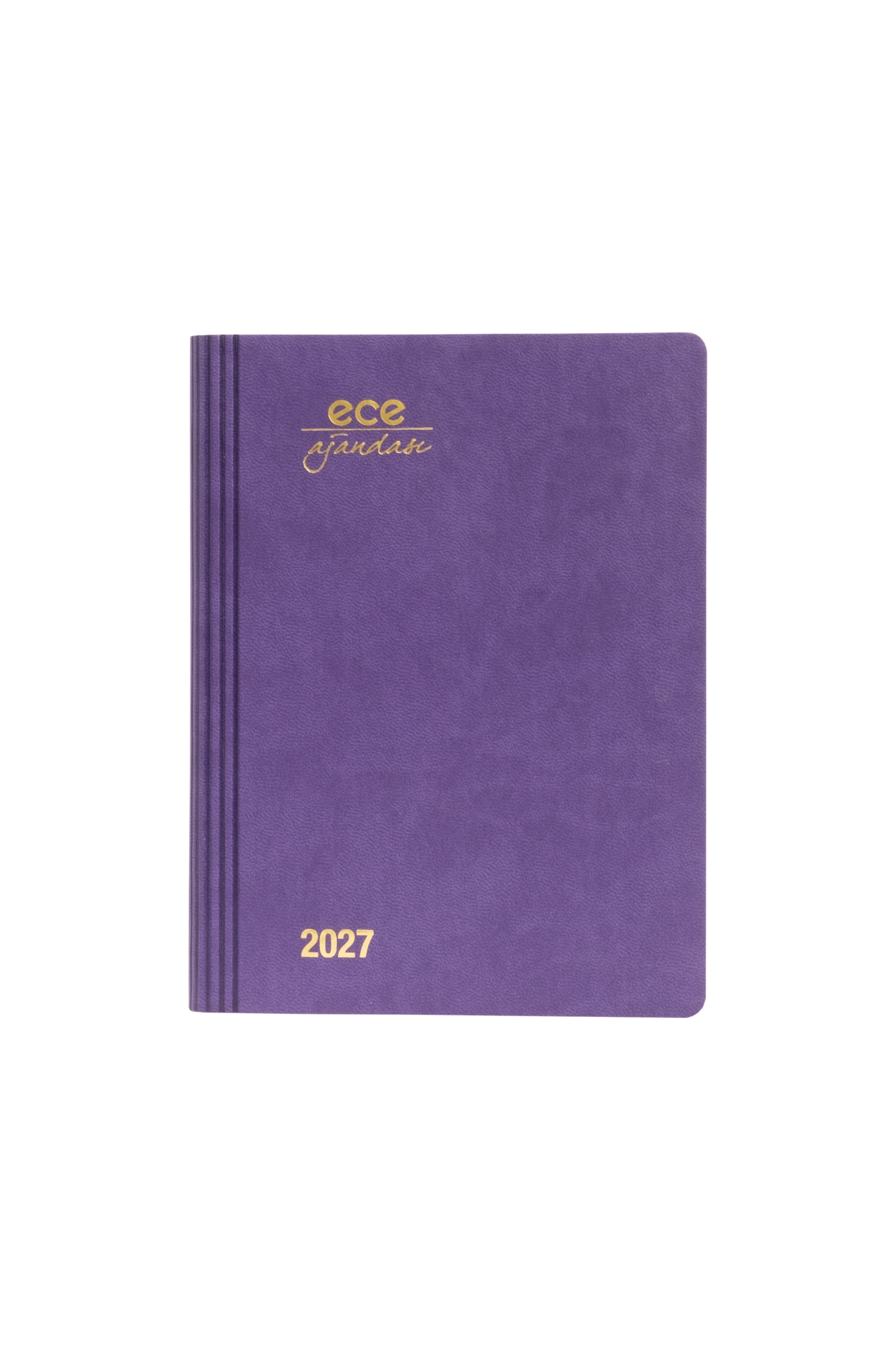 Ece-Marmaris 2027 Mor Günlük 12X16 Çizgili