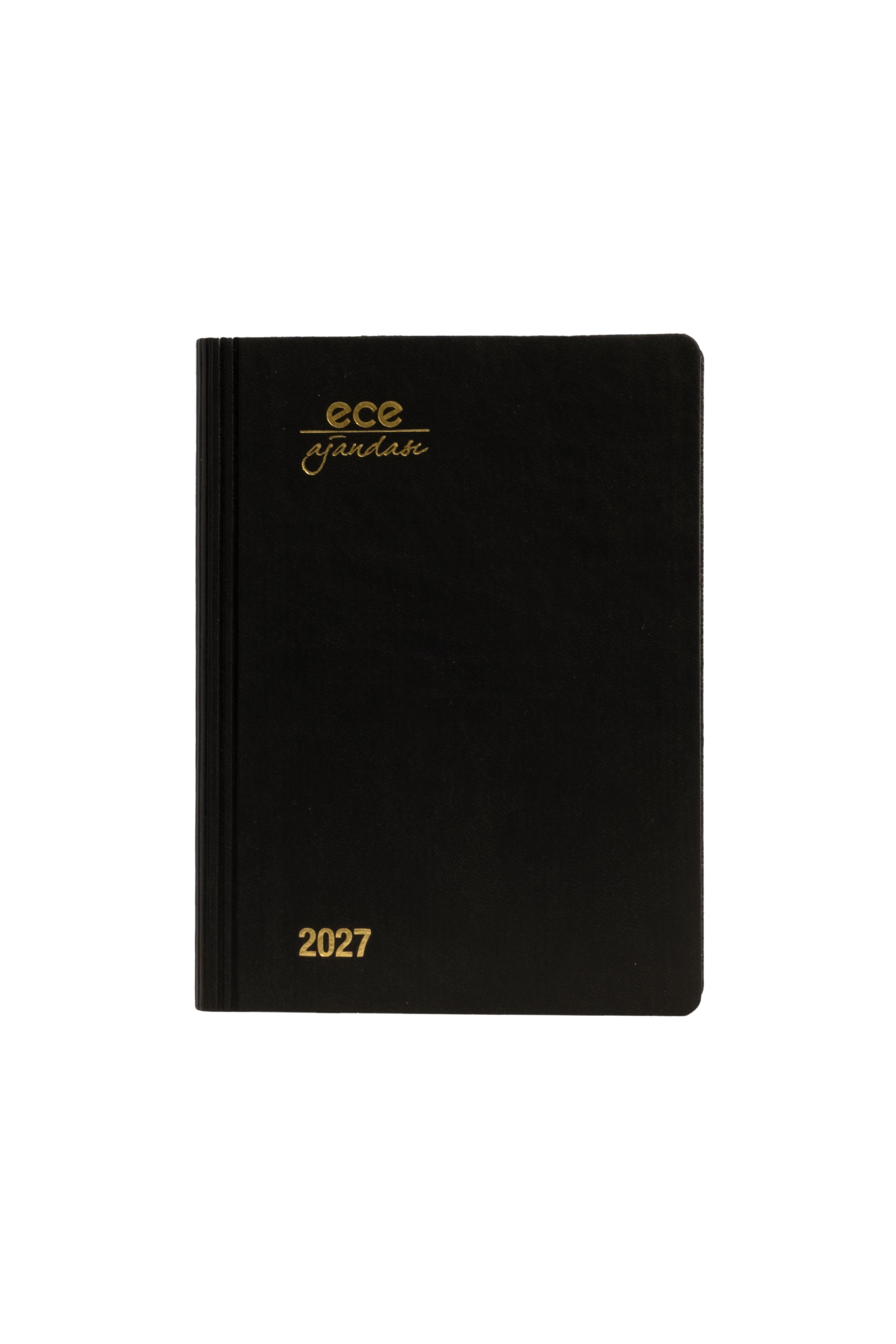 Ece-Marmaris 2027 Siyah Günlük 12X16 Çizgili
