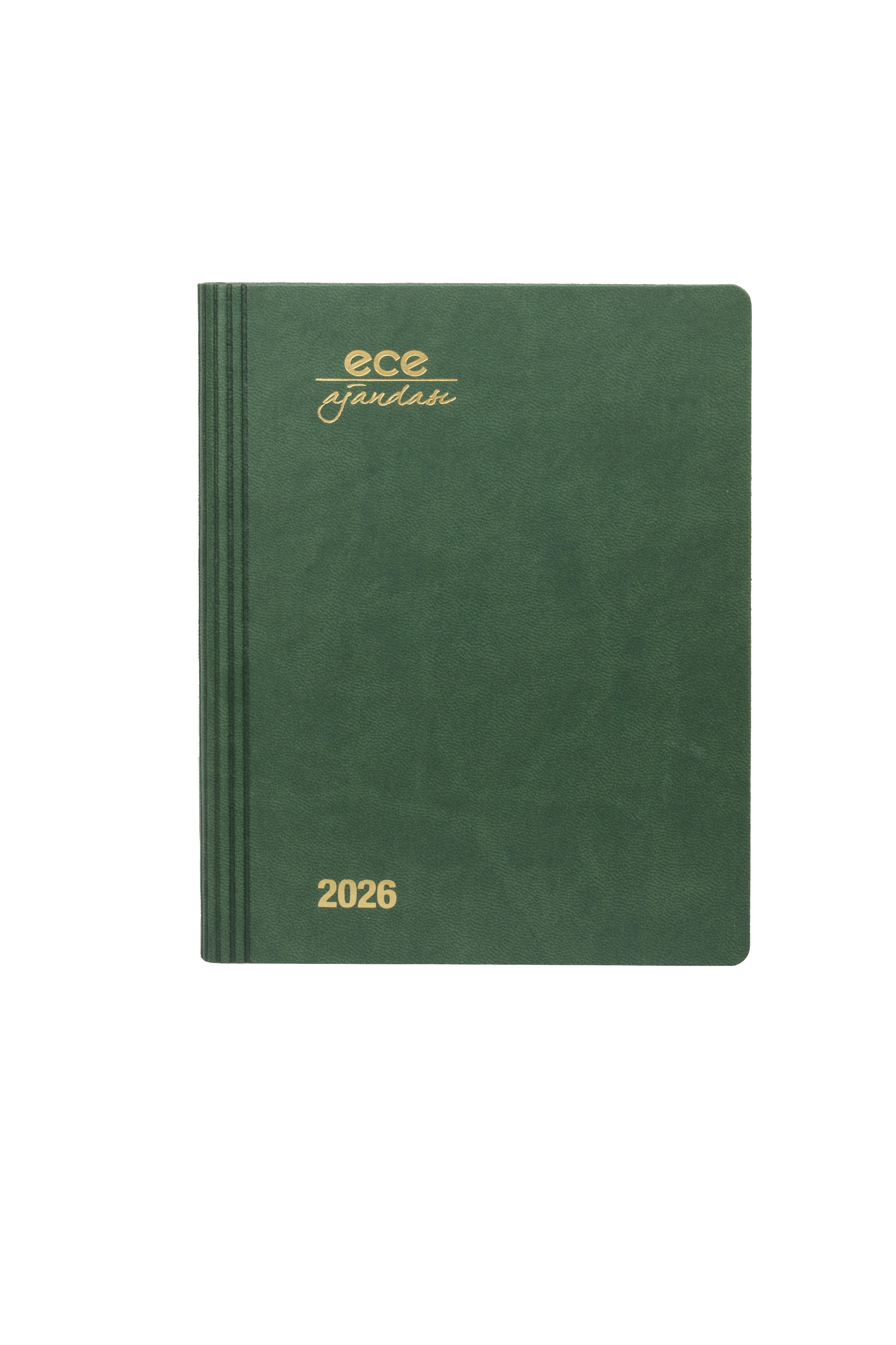 Ece-Marmaris Yeşil Çizgili Günlük 12x16 2026