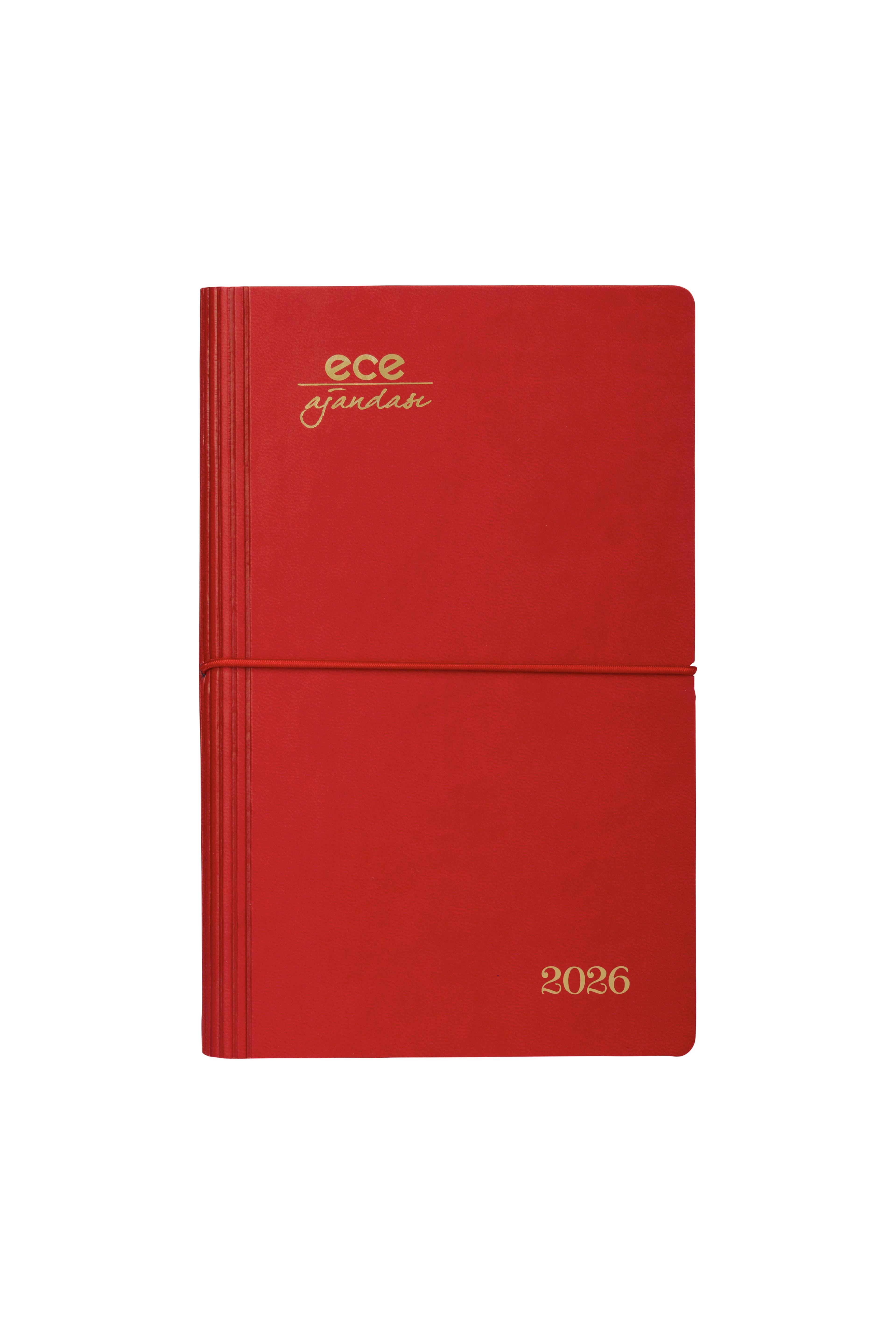 Ece-Yeni Akçay Krmz Çizgili Günlük 12x18 2026