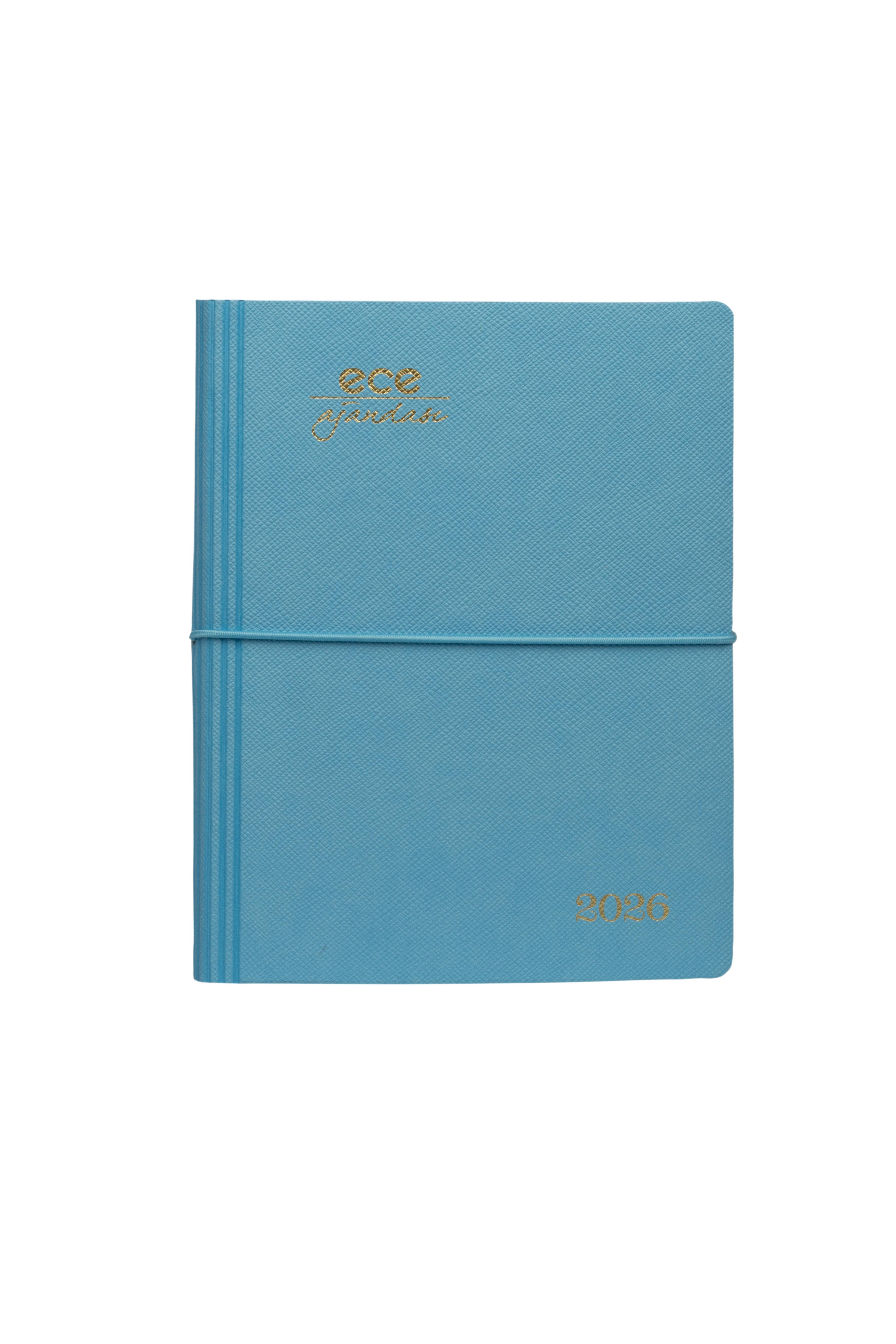 Ece-Yeni Marmaris Gök Mavi Çizgili Günlük 12x16 2026