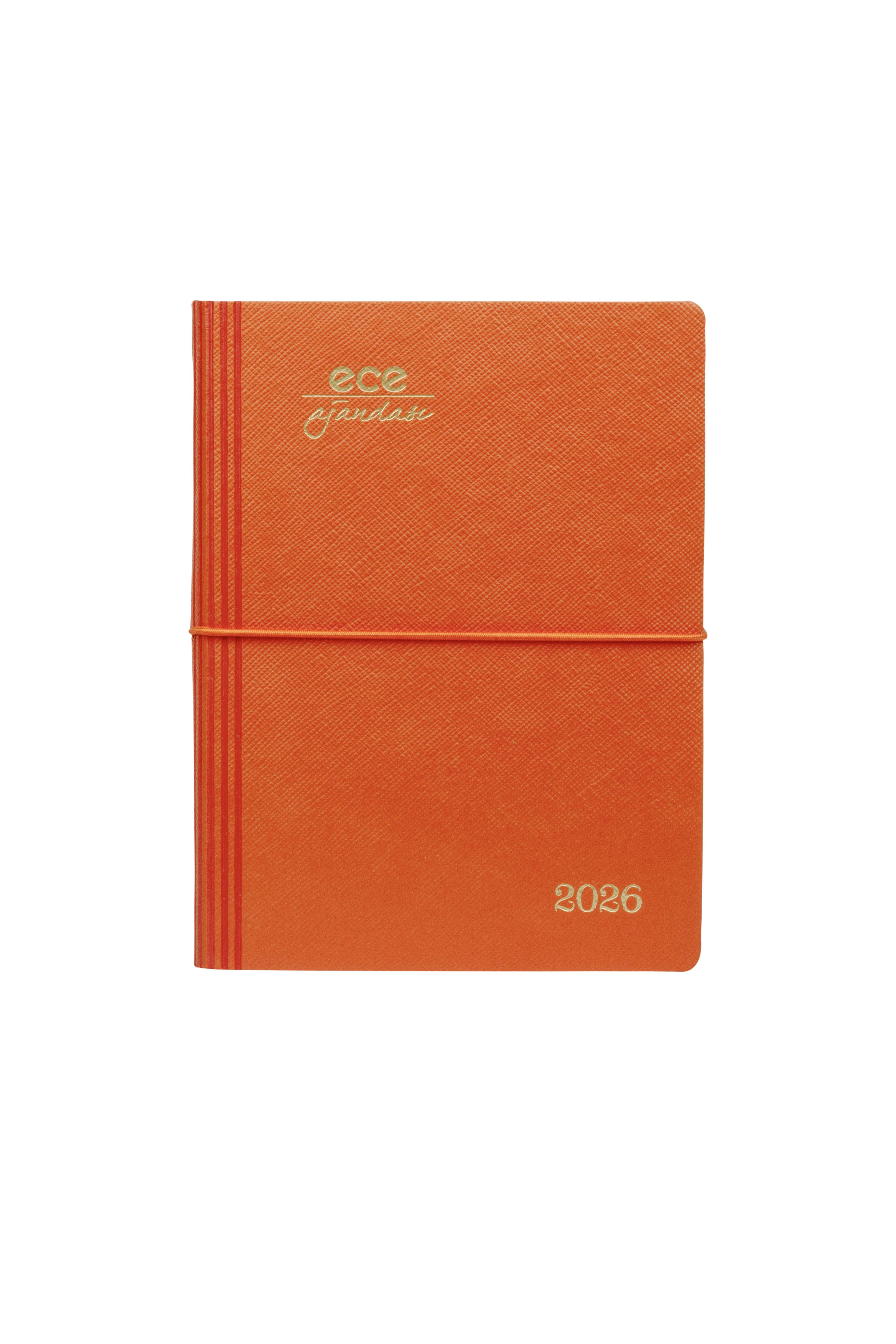 Ece-Yeni Marmaris Turuncu Çizgili Günlük 12x16 2026