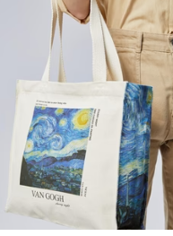 Fermuarlı Tam Körüklü Çantalar (Van Gogh Matısse)