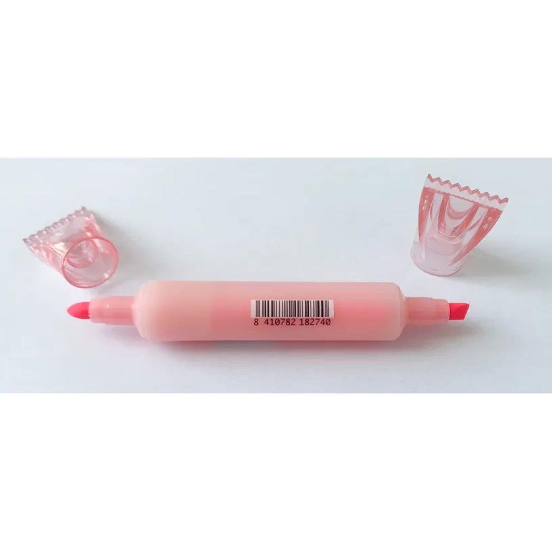 İki Taraflı Kalem Highligter Pembe