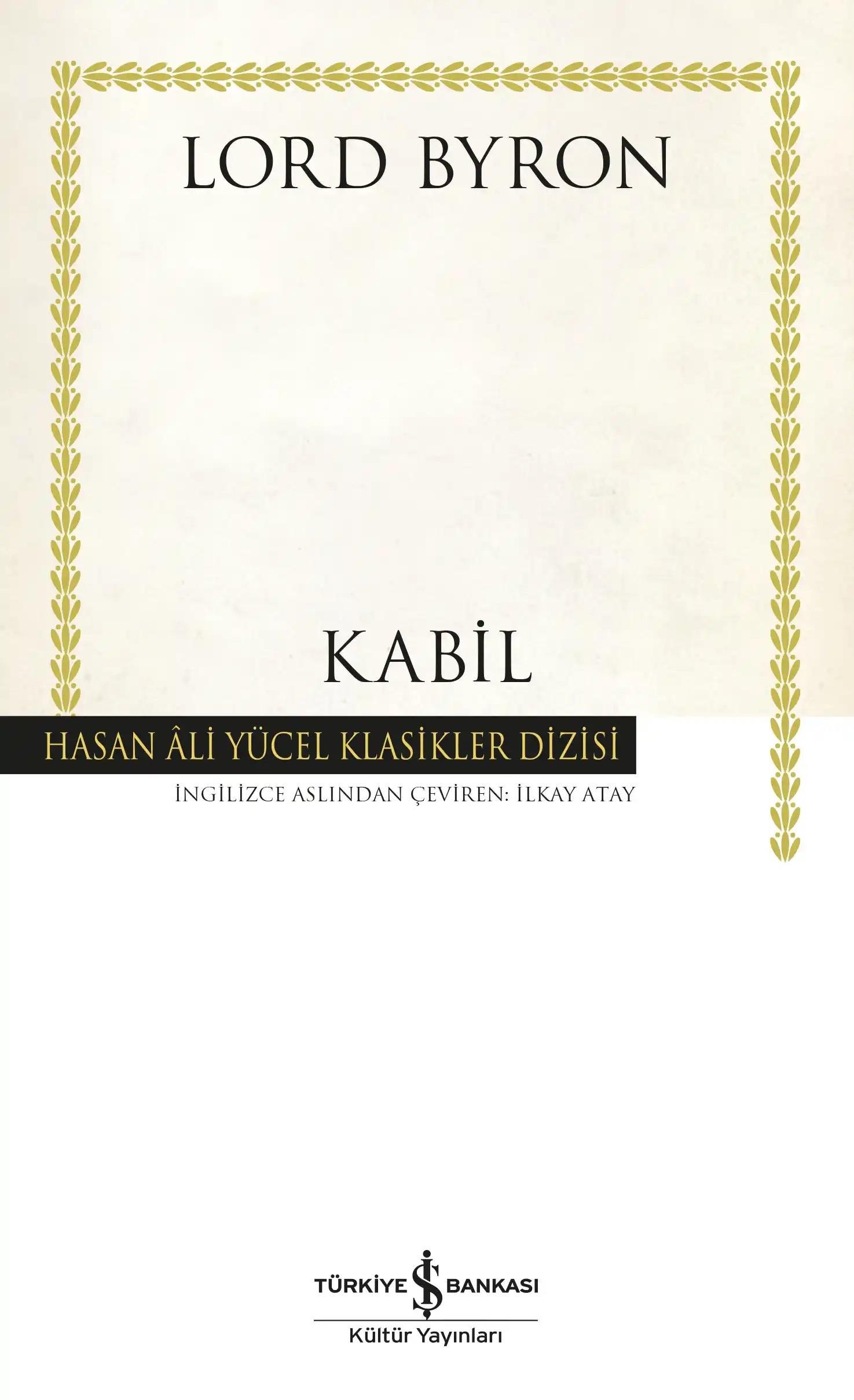 Kabil-Hasan Ali Yücel Klasikler Dizisi