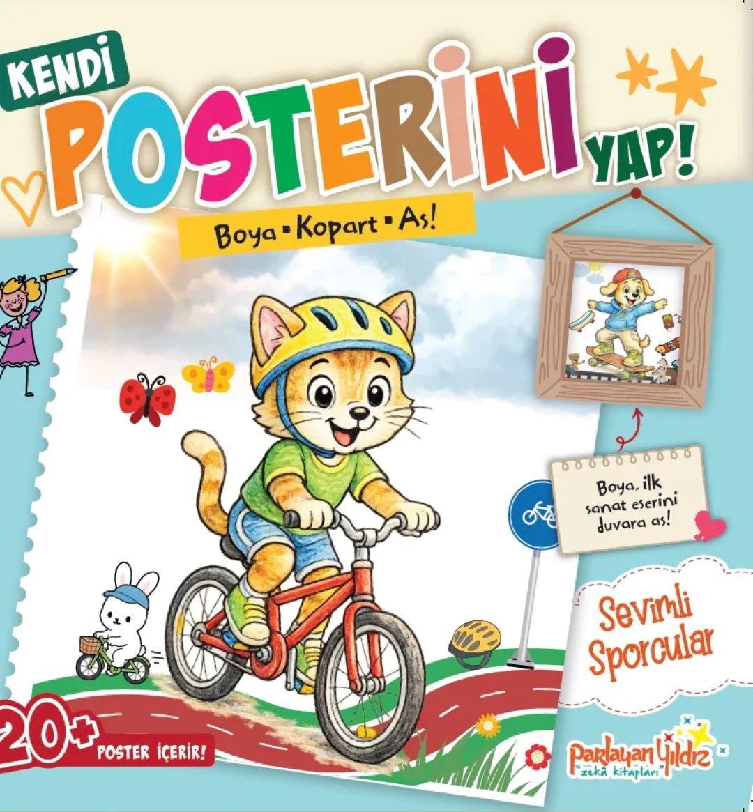 KENDİ POSTERİNİ YAP! Boya Kopart As! Sevimli Sporcular