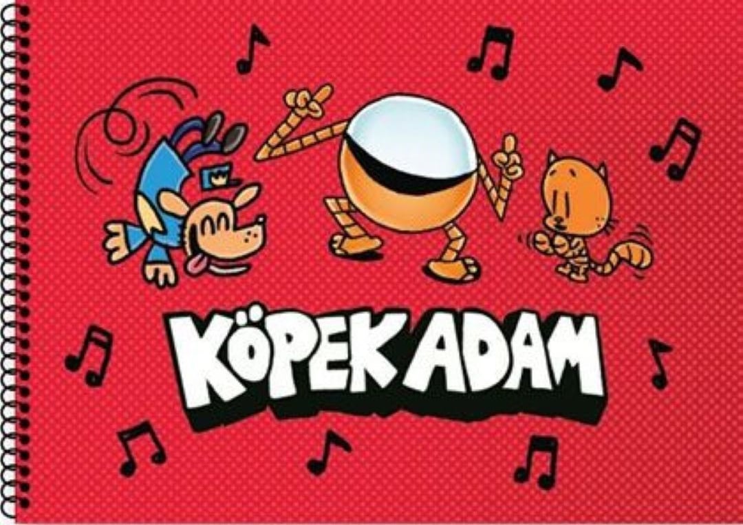 Köpek Adam Resim Defteri Kırmızı Çocuk