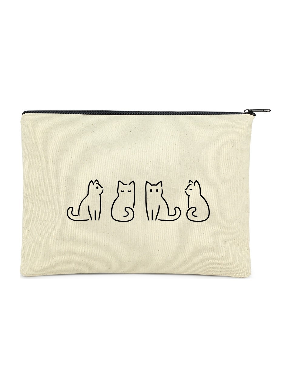 Krem Kanvas Clutch Çanta