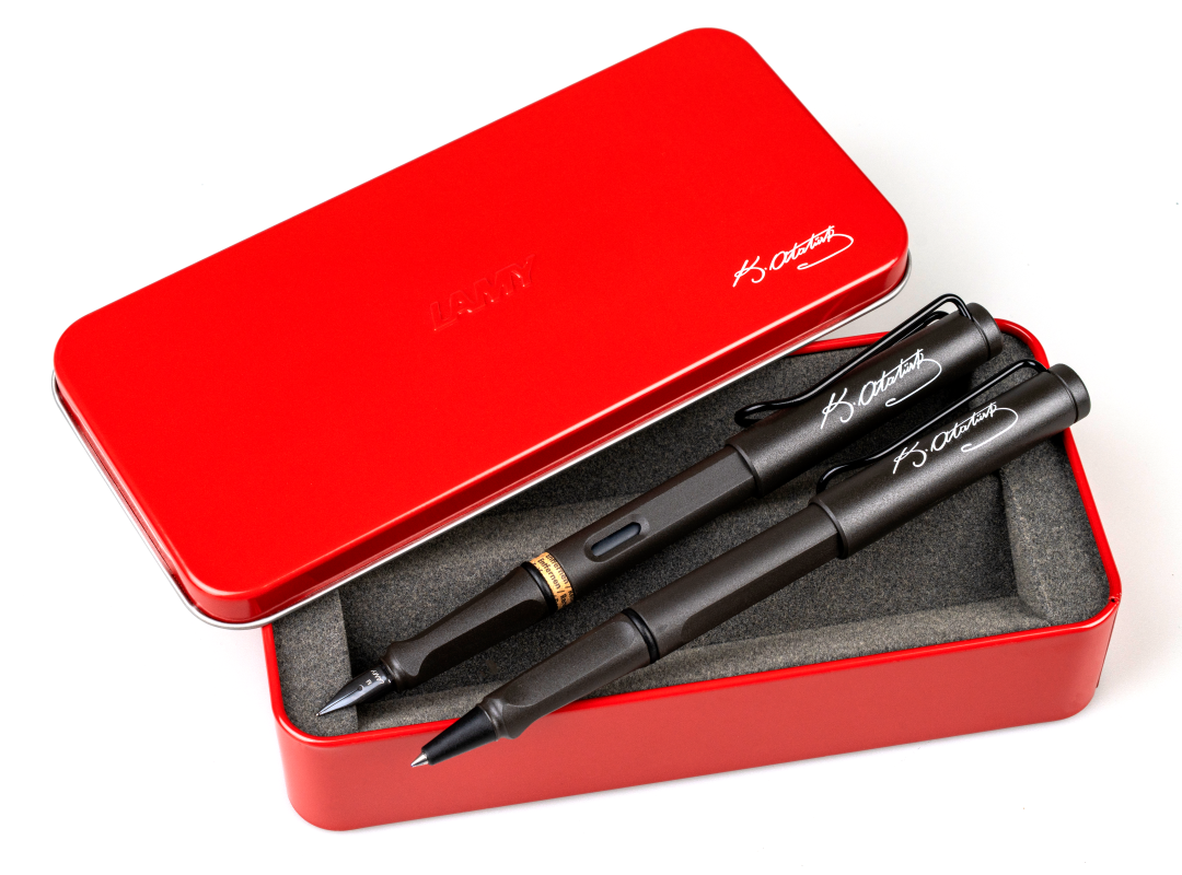 Lamy 2'li Safari Mat Siyah Dolma&Roller Kalem Atatürk İmzalı
