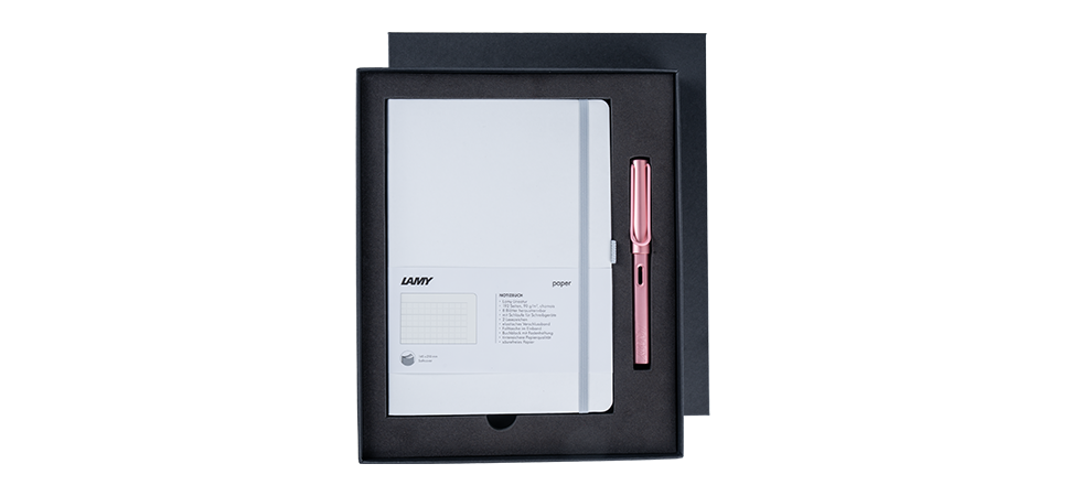 Lamy Al Star Dolma Kalem Aluminyum M Uç Flamingo / Lamy Yumuşak Kapak Defter A5 Beyaz