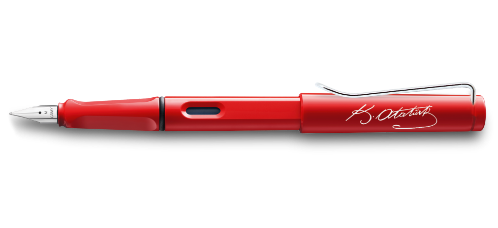 Lamy Safari Dolma Kalem Atatürk İmzalı Kırmızı M Uç