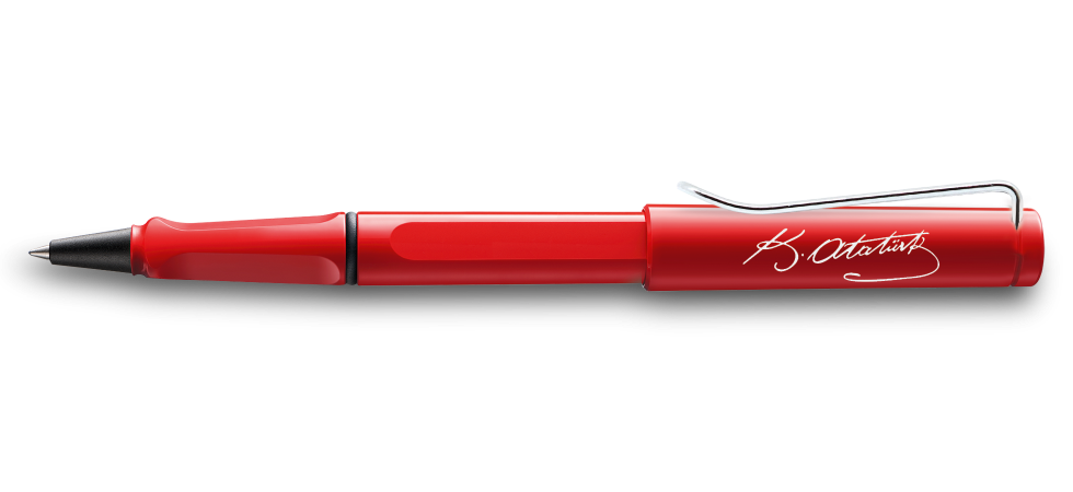 Lamy Safari Roller Kalem Atatürk İmzalı Kırmızı