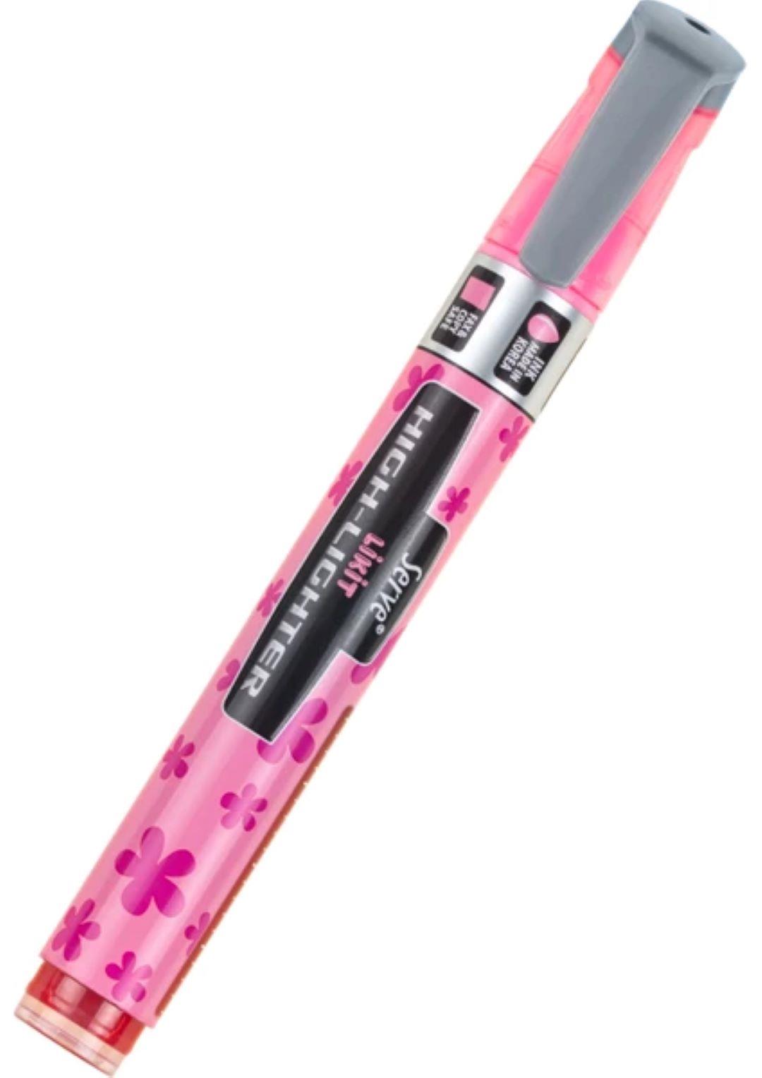 Likit Fosforlu Kalem Doğa Desenli Pastel Seri Pembe