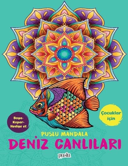 Mandala / Deniz Canlıları (Boya-Kopar-Hediye Et)
