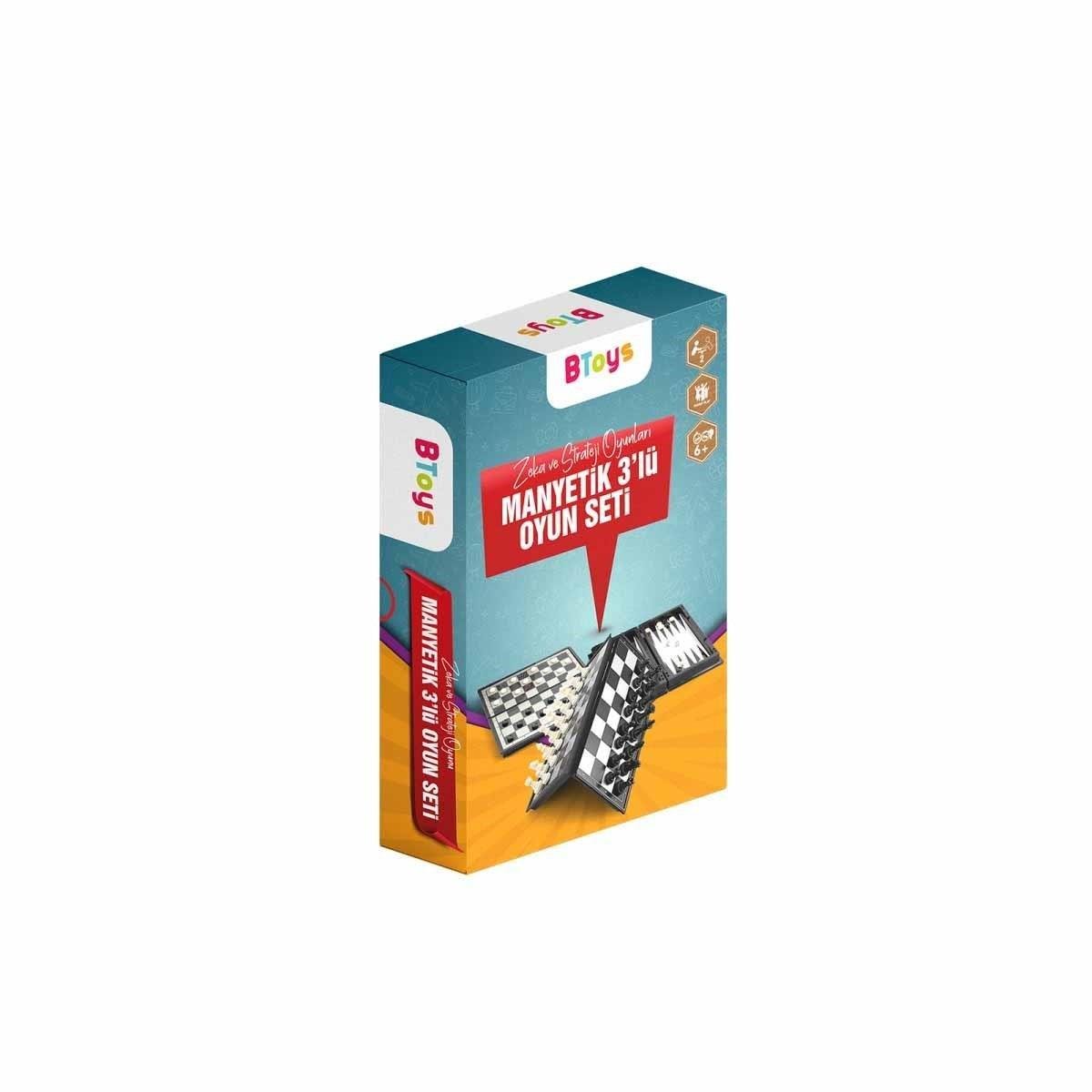 Manyetik Üçlü Oyun Seti