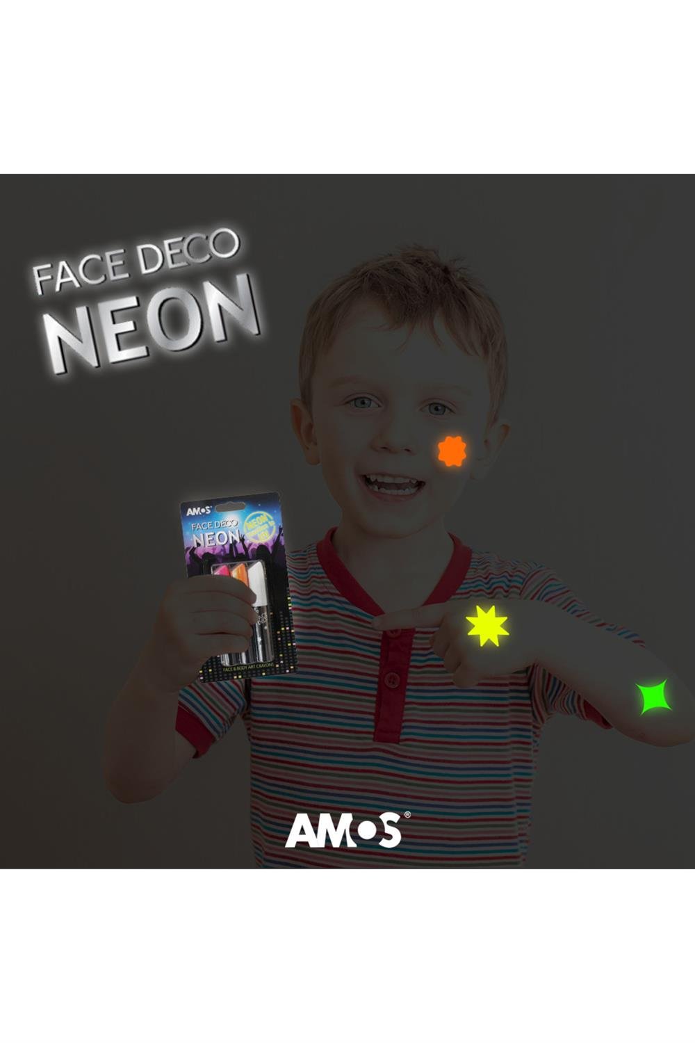Neon Gece Parlayan Yüz Boyası - 3lü Set