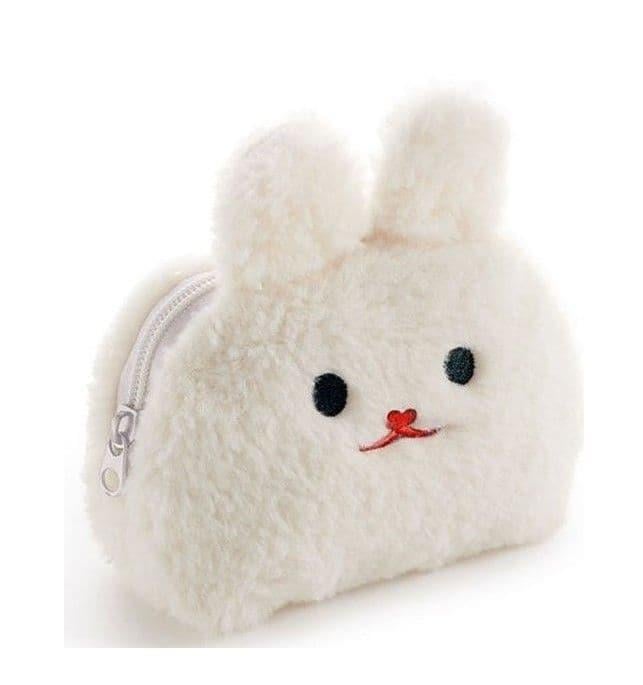 Peluş Bozuk Para Cüzdanı Beyaz B2f