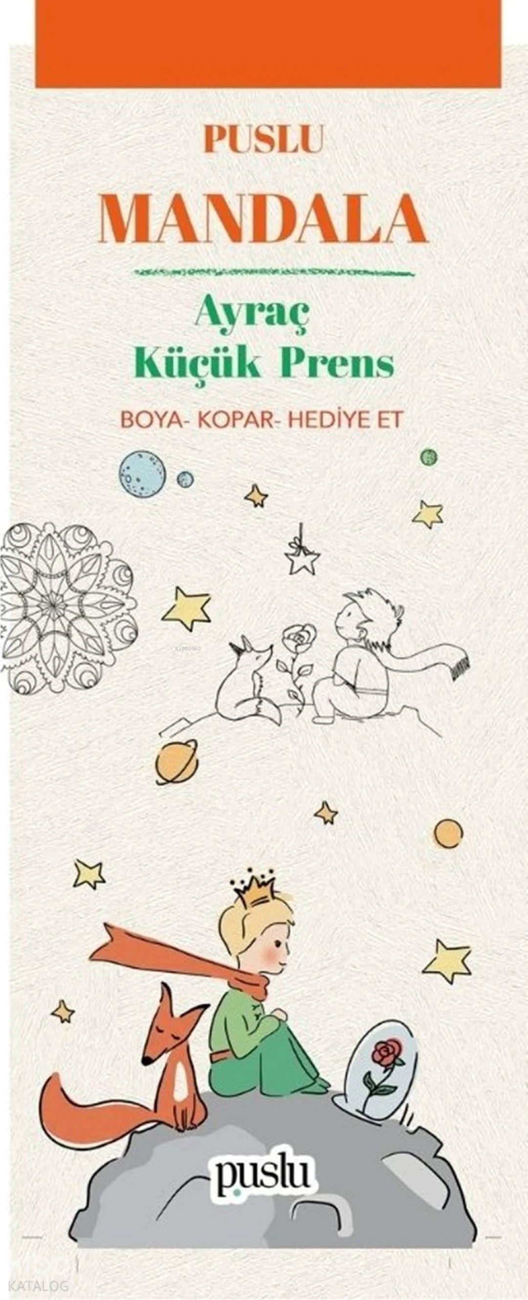 Puslu Mandala Ayraç - Küçük Prens;Boya-Kopar-Hediye Et
