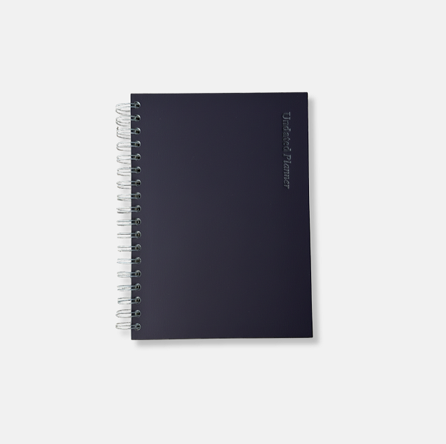Süresiz Planlayıcı Ajanda Antrasit Renk 90 Gr 17 × 24 Cm